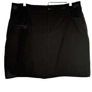 Eddie Bauer Skort Womens 14 Black Pockets Athleisure Golf Tennis Skirt Shorts